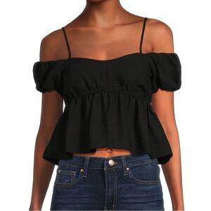Elegant Black Off-Shoulder Top